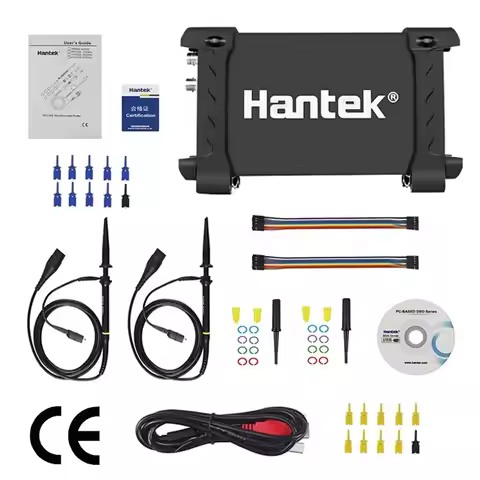 Hantek Portable PC USB digital Oscilloscope 2-Channels 6022BE 20MHz 48MSa/s 6022BL + 16-Channels Log