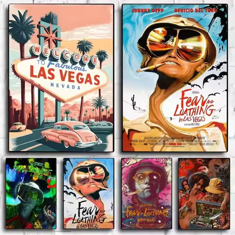 Fear and Loathing In Las Vegas Movie Poster No Framed Kraft Club Bar Paper Vintage Wall Art Painting
