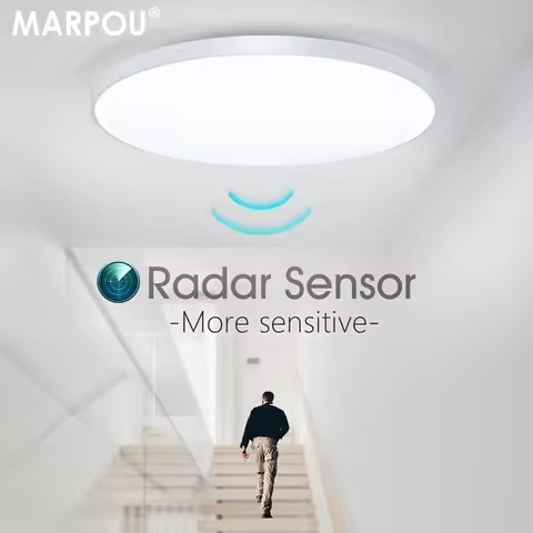 MARPOU Radar Sensor LED Ceiling Lights 220V for Hallway 15W 20W 40W 50W Cold White Ceiling Lights Mo