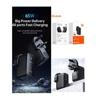 ✔️ MCDODO CH-0171  MCDODO GAN5 65W 3PORT MINI FAST CHARGER ADAPTER