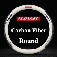 พวงมาลัยรถยนต์หุ้มหนังแท้สีขาวสำหรับ Haval F5 F7 F7X H2 H2S H3 H4 H5 H6 H6S H7 H8 H9 M6มี5สีคาร์บอนไ