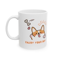 Tan Enjoy Your Day Design Mug C2 Ceramic Mug 11Oz