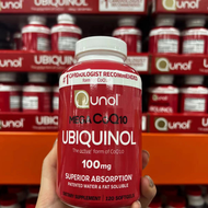 Qunol Ubiquinol โคคิวเท็น Coq10 ยูบิควินอล CoQ10 ฟอร์มที่ดูดซึมดีที่สุดของ Coq10 100mg ขนาด 120 เม็ด