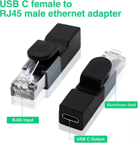 USB C to Ethernet Adapter,1Gbps RJ45 Male to USB-C Female Network Portable Converter,Type C to RJ45 