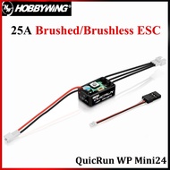 HOBBYWING QuicRun WP Mini24 25A ESC Waterproof Sensorless Brushed/Brushless BEC 6V/7.4V For 1/16 1/1