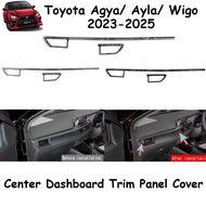 Toyota Agya/ Ayla/ Wigo 2023-2025 Center Dashboard Trim Panel Cover Carbon Fiber Sticker Car Interio