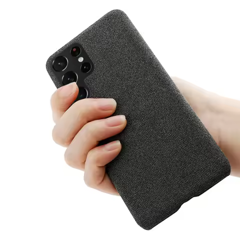 For Samsung S22 Ultra Pro S21 S20 FE 5G S10 S9 S8 Plus Funda Luxury Cloth Texture Fitted Case For Ga