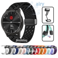 Hole ventilation strap D Buckle Sport magnetic Band Soft Silicone strap For Garmin Vivomove 3 Style 