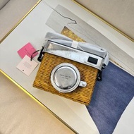 Kate spade 竹編織照相機造型斜挎單肩包相機包 夏日竹編相機包 竹編系列 斜背包 造型包 銀色 bag