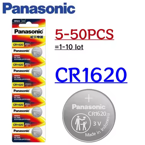 5-50PCS Original PANASONIC CR1620 CR 1620 3V Lithium Battery For Watch Calculator Clock Remote Contr