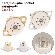 1Pcs Valve Base, DIY 7Pin B7G Ceramic Tube Socket, Durable PCB Mount Tin-Plated GZC7-F GZC7-F-G for 