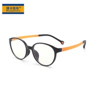 TR90 Children Round Frame Anti-Blue Light Goggles Children Anti-Blue Light Flat Glasses Mobile Phone