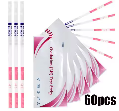 60Pcs LH Ovulation Over 99% Accuracy Test Kit Strips Pregnancy Test First Response Tests Household S