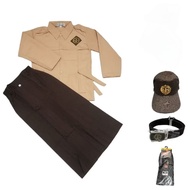 Complete school uniform for girls | Fashion SD-SMP Scout Uniform Set with Long Sleeve Straps and Bro