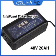 Intelligent Ebike Charger 48V/60V 20AH Smart Auto Off Lead Acid Battery Charger 220V US Plug
