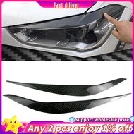 JR-for BMW X1 F48 F49 2016-2019 Carbon Fiber ABS Car Sticker Front Headlights Eyebrow Eyelid Trim Co