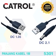 USB Cable 1M TO JACK DC 5V-12V Cable Jack DC 1.35 2.1 2.5 TO USB 1 METER