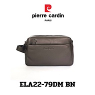 Pierre Cardin (ปีแอร์การ์แดง) กระเป๋าถือ กระเป๋าทรงสี่เหลี่ยม กระเป๋าหนังแท้ กระเป๋าคลัตช์ รหัส ELA2