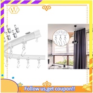 【W】Flexible Bendable Ceiling Curtain Track, Ceiling Mount for Curtain Rail, Room Divider Ceiling Track for Curtains