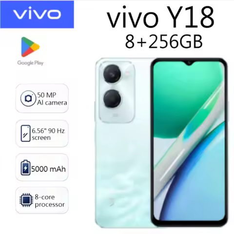 2026 new Vivo Y18 Unlocked Dual SIM Phone 6.56 Inch 90Hz Display 50MP Camera 5000mAh Budget Android