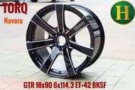 ล้อแม็ก ขอบ18” TORQ GTR 18x9.0 6x114.3 ET+42 BKSF⭐️ราคาชุด4วง✅ใส่NAVARA👍มีรับประกันนาน 365 วัน👍✅❤️