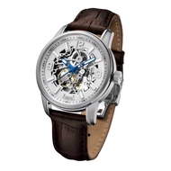 Arbutus Classic Skeleton AR904SWF Analog Automatic Brown Leather Mens Watch
