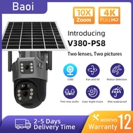 Baoi V380 Pro 8MP 4K 4G SIM Card CCTV Camera Outdoor IP66 Waterproof 10X Digital Zoom Wireles