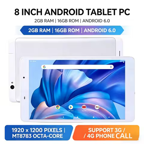 2026 Hot Sales 2GB RAM 16GB ROM T8 3G Tablet PC Android 6.0 MT8783- Octa-Core 1.4GHz 1920 x 1200 Pix