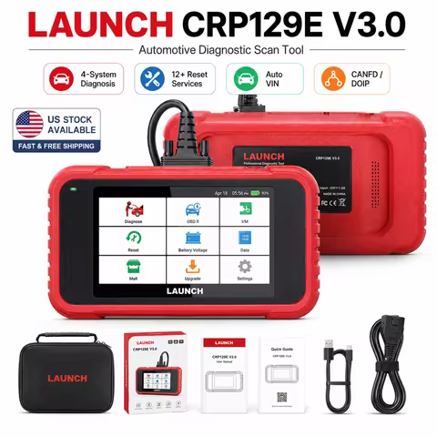 LAUNCH X431 CRP129E V3.0 OBD2 Scanner Automotive 4 System Diagnostic Tools OBD Code Reader DPF OIL R