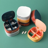 Sealed Storage Pill Box with Lid Portable Pill Box Plastic Storage Box Seven-Day Mini Pill Box Porta