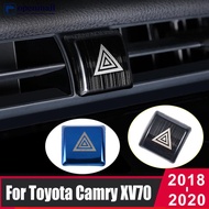 【Car HOME】 Car Emergency Light Lamp Switch Warning Button Trim Cover Stickers Interior Accessories For Toyota Camry 70 XV70 2018 - 2020 A4R1