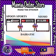 ROADTAX KERETA / ROADTAX STICKER / CAR ROADTAX / PELEKAT ROADTAX / PELEKAT ROTEX /  DAIHATSU SPOON N