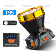 LED Senter Kepala Super Terang Lampu Kepala Anti Air Waterproof Charger /senter led super terang jar