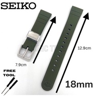 (Original) Seiko Prospex Silicone Mini Tuna Band Army Green 18mm SUT405P1 R03N012J0