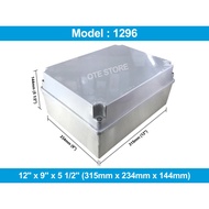 1296 IP65 WEATHER PROOF PVC ENCLOSURE JUNCTION BOX (12 X 9 X 5 1/2 INCH) (315mm x 234mm x 144mm)