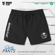 Moral Flat-Man Short-Celana Pendek-Smile-Celana Hitam - Kolor hitam-Moral Flat-MF