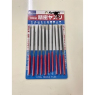 140mm Steel Needle Files Set (10-piece) for Gold and Silver Jewelries Kikir Emas Kikir Perak Kikir B