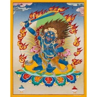 二臂大黑天西藏唐卡藝術 | 佛教修持用