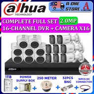 DAHUA 2MP Full Set 16 CHANNEL Full HD1080P CCTV 16CH DVR+Camera+1TB HDD+Power Supply+Cable+Connector
