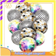 【W】Disco Ball Balloons(12PCS), 22 Inches 4D Colorful Ballons, for 70s 80s 90s Birthday Parties, Part