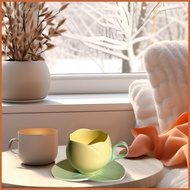 Cute Flower Cups Flower Drink Mug With Coaster Ceramic Flower Water Cup For Hot Chocolate Family Gathering cingsg cingsg