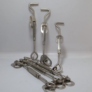 KAYU Economical Package 6 Pcs Silver Faceted Wind Rights Window Stopper Hooks / 8 Inch Thick Wind Ri