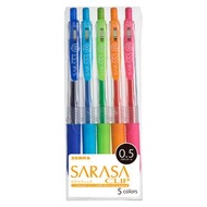 ZEBRA SARASA CLIP 0.5mm 五色組合裝 JJ15-5CA 凝膠墨水原子筆