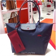 New  Longchamp Club ไซส์ M หูยาว สี Navy (Pre Order)