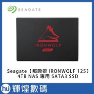 Seagate【那嘶狼 IronWolf 125】4TB 2.5吋 SATAIII NAS SSD 固態硬碟