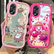 MERAH Z-4 Adventure Time Red Black Pink Case Casing for OPPO A18 A38 A60 A79 A78 5G