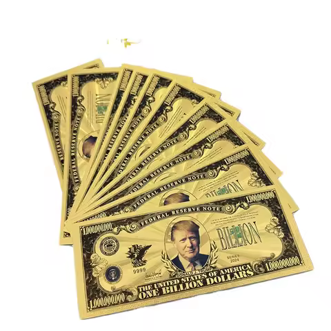 1-10 pcsTrump 2024 Presidential Campaign Gold Banknote Collection Patriots Gifts One Moillion Dollar