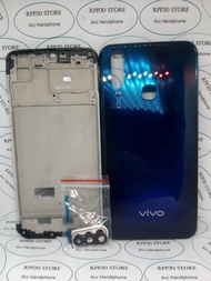 Casing Kesing Fullset Vivo Y12 Vivo Y15 Vivo Y17 Original Backdoor Tutup Belakang Hp + Frame Bazzel 