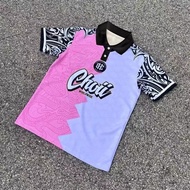 (NO CUSTOM)JERSEY RETRO COLLAR PINK PURPLE CHOII EDITION VIRAL JERSEY LELAKI PEREMPUAN MICROFIBER JE