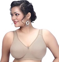 Riza Comfortfit Non-Padded Non-Wired Molded Full Coverage Bra Available Colour in Black/Coral/Megent